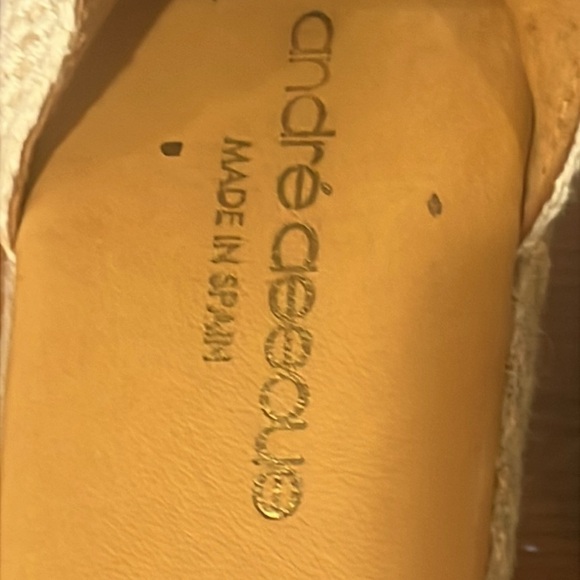 andre assous erika espadrille wedge sliver sandal made in Spain size 10 - Picture 6 of 9